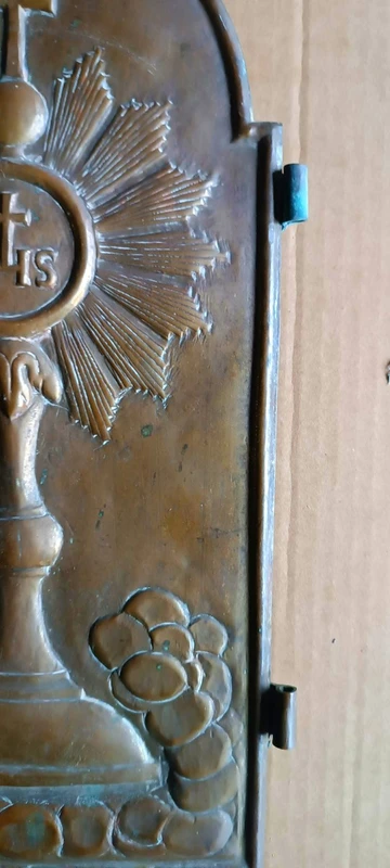 Antique bronze tabernacle door 18th century