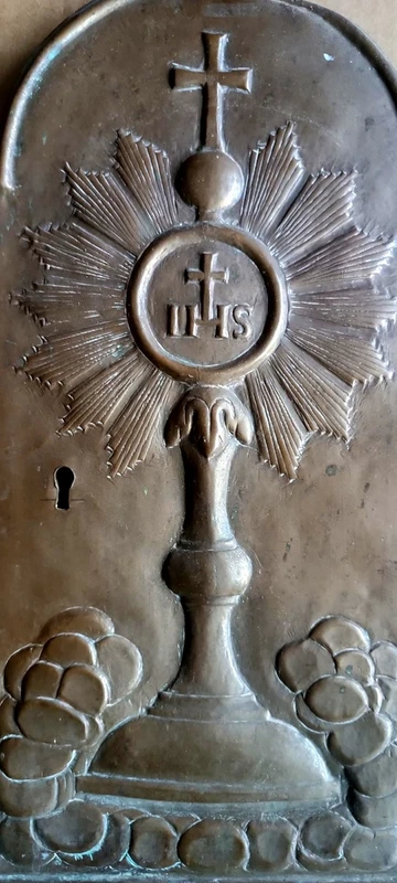 Antique bronze tabernacle door 18th century