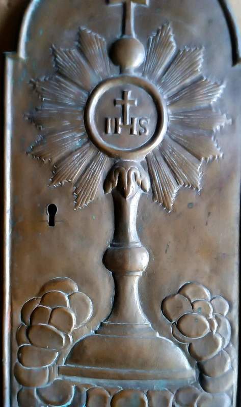 Antique bronze tabernacle door 18th century