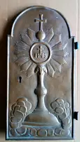 Antique bronze tabernacle door 18th century