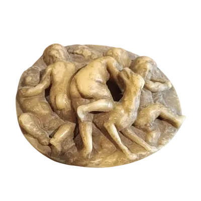 Oval wax relief - Bacchanal - 18th century ceroplast