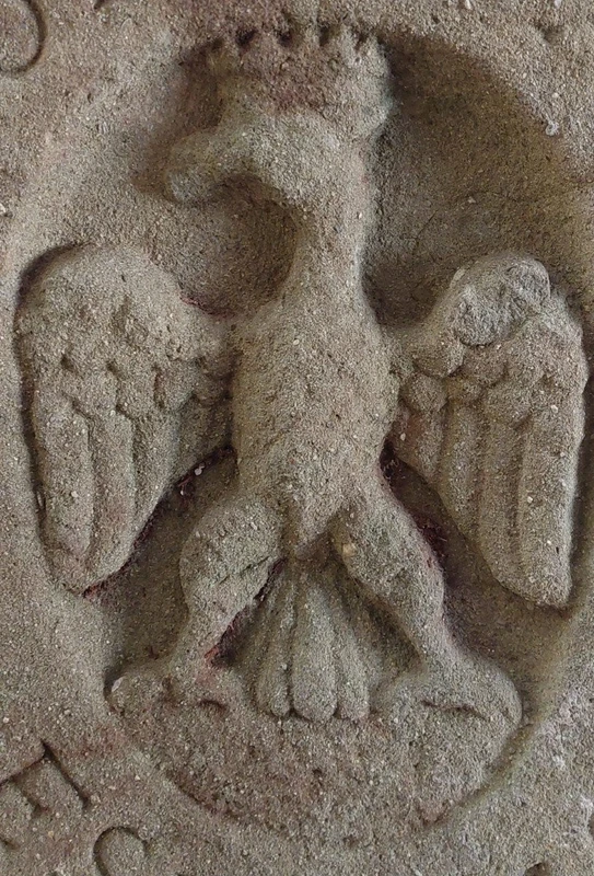 Noble coat of arms in stone, first half of the 16th century, Este family, Duchy of Ferrara Modena