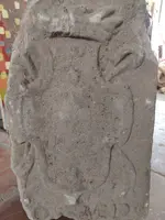 Noble coat of arms in stone, first half of the 16th century, Este family, Duchy of Ferrara Modena