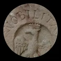 Noble coat of arms in stone, first half of the 16th century, Este family, Duchy of Ferrara Modena