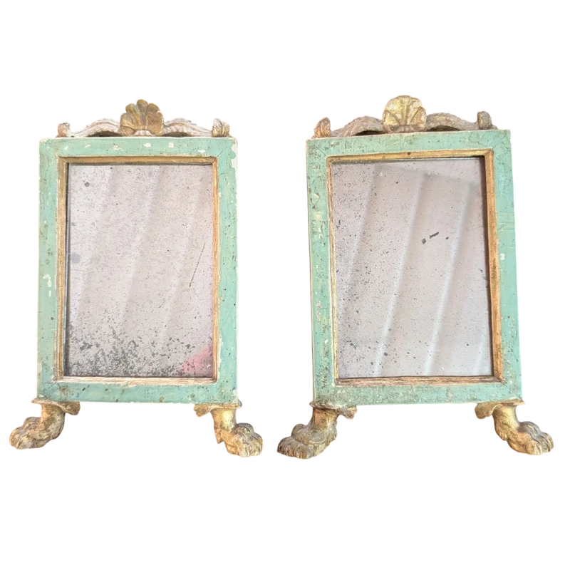 Pair of neoclassical Genoese former cantaglorie mirrors - Late 18th century