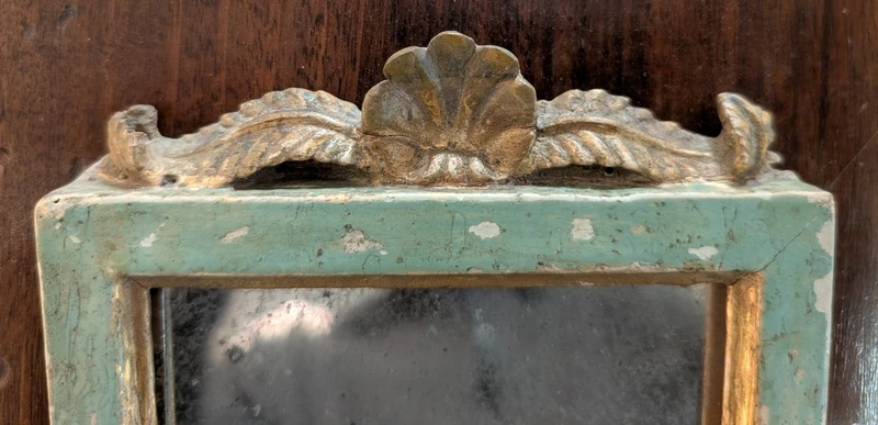 Pair of neoclassical Genoese former cantaglorie mirrors - Late 18th century