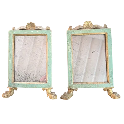 Pair of neoclassical Genoese former cantaglorie mirrors - Late 18th century