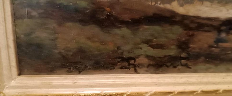 Landscape painting Gino Romiti ( livorno 1881-1967 )