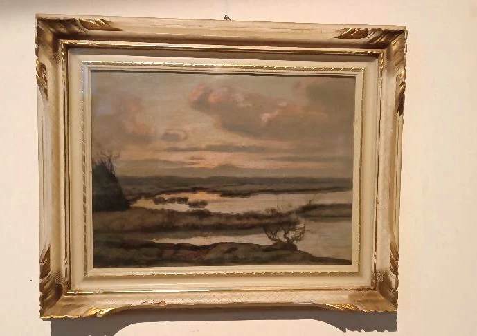 Landscape painting Gino Romiti ( livorno 1881-1967 )