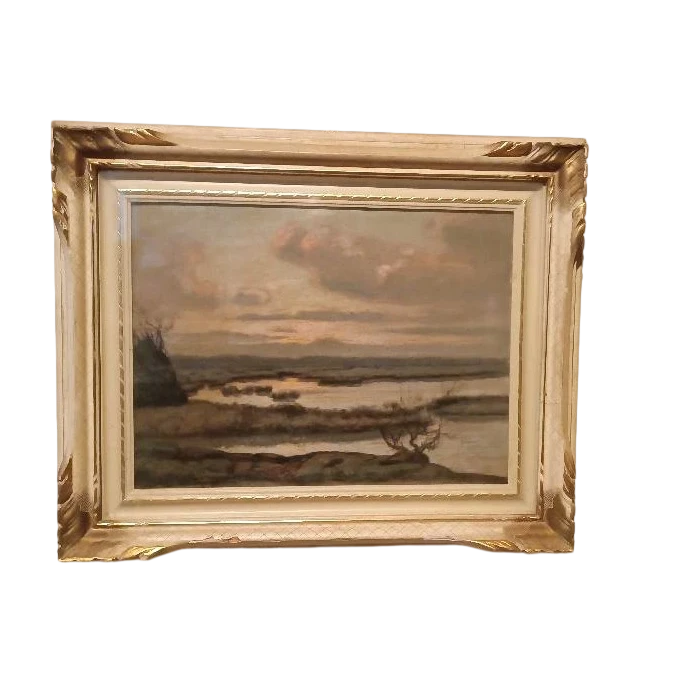 Landscape painting Gino Romiti ( livorno 1881-1967 )