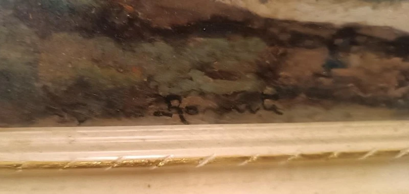 Landscape painting Gino Romiti ( livorno 1881-1967 )