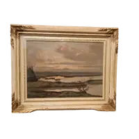 Landscape painting Gino Romiti ( livorno 1881-1967 )