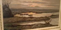 Landscape painting Gino Romiti ( livorno 1881-1967 )