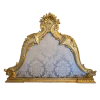 Carved and gilded wooden bed headboard - Early 20th century