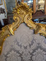 Carved and gilded wooden bed headboard - Early 20th century
