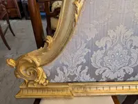 Carved and gilded wooden bed headboard - Early 20th century
