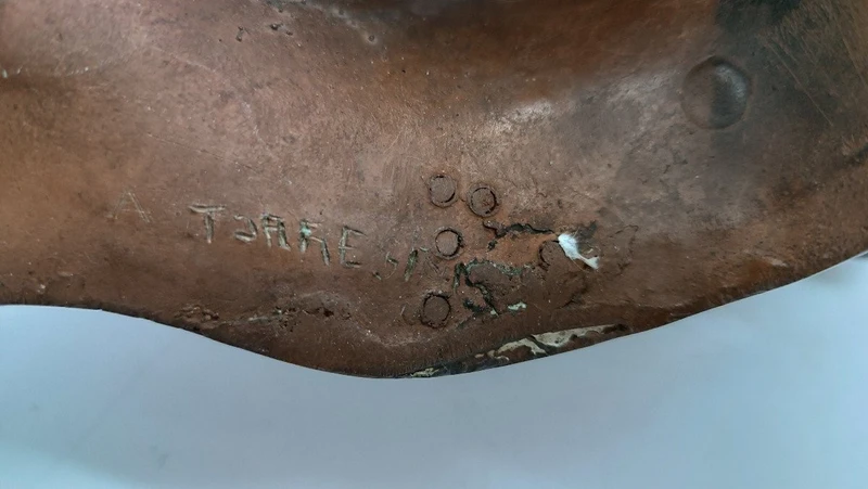 Bronze sculpture female bust of Attilio Torresini YEARS 20 -portrait of his wife