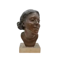 Bronze sculpture female bust of Attilio Torresini YEARS 20 -portrait of his wife