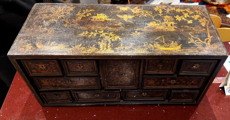 16th century coin cabinet - decorated with chinoiserie -Venice
