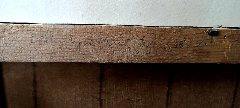 Antique oil on canvas painting 19th century Italian school "THE CIABATTINO"