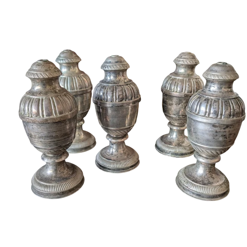 Lot of five silver-plated metal liturgical palm holders - Sacred art, 19th century