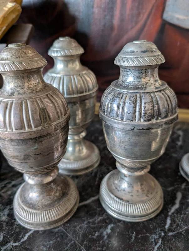 Lot of five silver-plated metal liturgical palm holders - Sacred art, 19th century