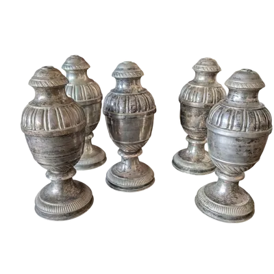 Lot of five silver-plated metal liturgical palm holders - Sacred art, 19th century