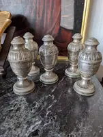 Lot of five silver-plated metal liturgical palm holders - Sacred art, 19th century