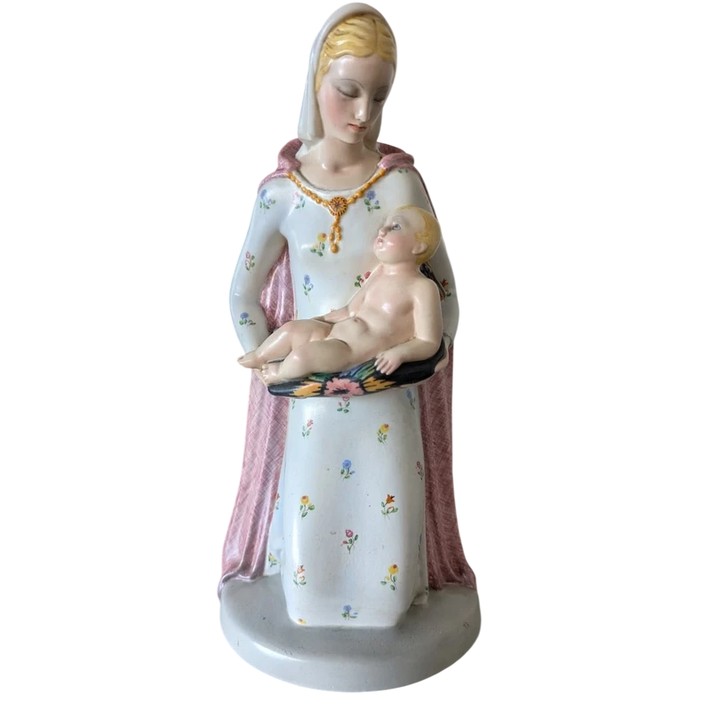 Madonna in Ceramic Ciamanna Turin - Sacred Sculpture 1950s