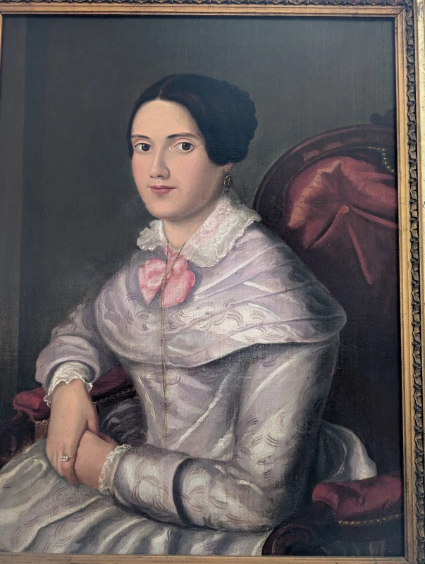 Portrait of a young lady - Oil on canvas - Mid-19th century