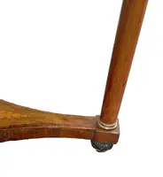 Ancienne table ronde Empire marquetée début 19ème siècle