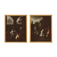 Paire de tableaux anciens - scènes de genre -Camillo Sagrestani (Florence 1660-1731)