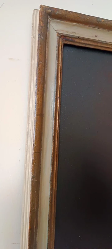 Huile ancienne sur toile Madone et enfant 18ème siècle