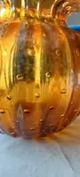RARE VASE DE COLLECTION EN VERRE MURANO AMBRE, BAROVIER TOSO, 1950S VENISE ITALIE.