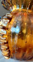 RARE VASE DE COLLECTION EN VERRE MURANO AMBRE, BAROVIER TOSO, 1950S VENISE ITALIE.