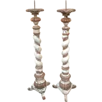 Grande paire de torques anciens du XVIIIe siècle h.130 cm