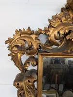 Florentine Mirror Anni 50s Wood Carved Golden Baroque Style