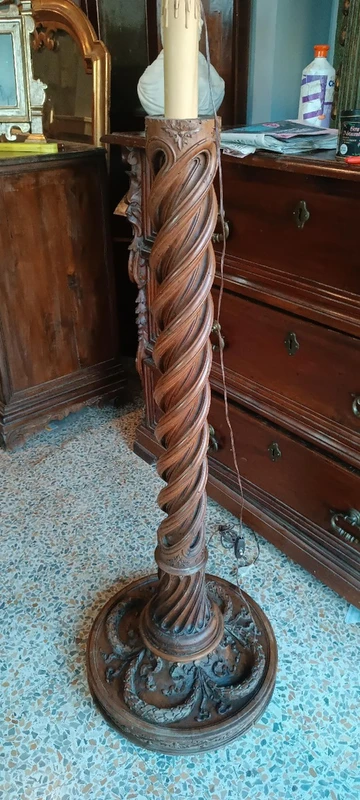 Large floor lamp column antique early 19th century Empire