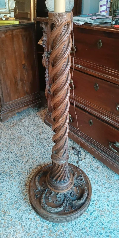 Large floor lamp column antique early 19th century Empire