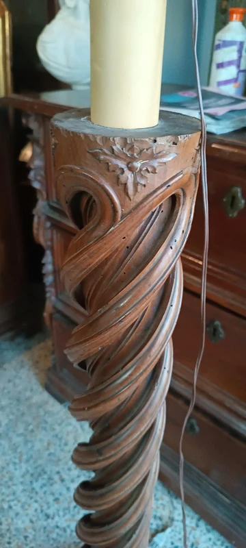 Large floor lamp column antique early 19th century Empire