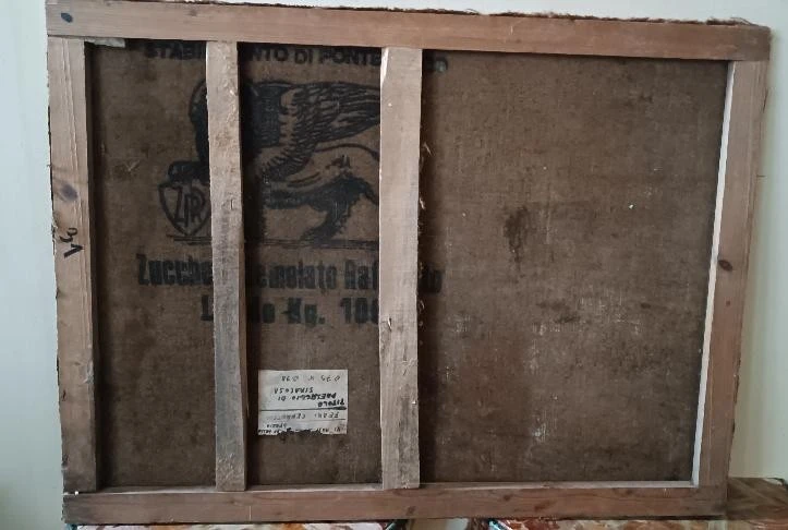 Oil on canvas FERRUCCIO FERRI -1953 - "Syracuse boats " SYRACUSEAN-ESPRESSIONIST PERIOD