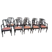 group of ten Italian armchairs from the 1800s.