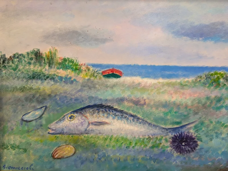 Marine still life with fish, Giovanni Omiccioli