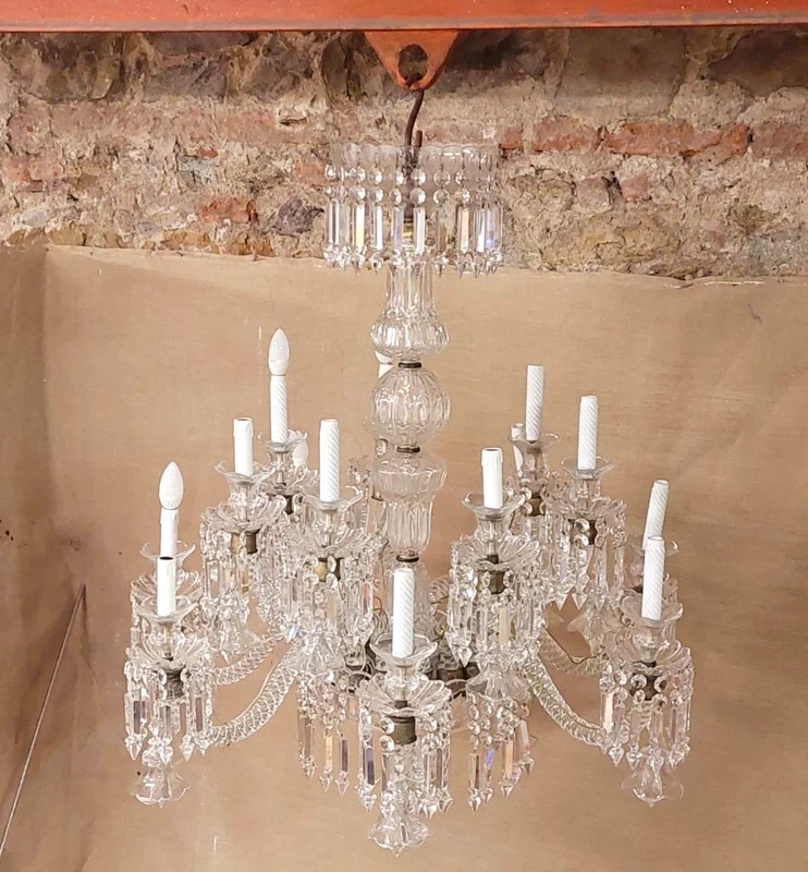 Large crystal chandelier France 1930s/'40s