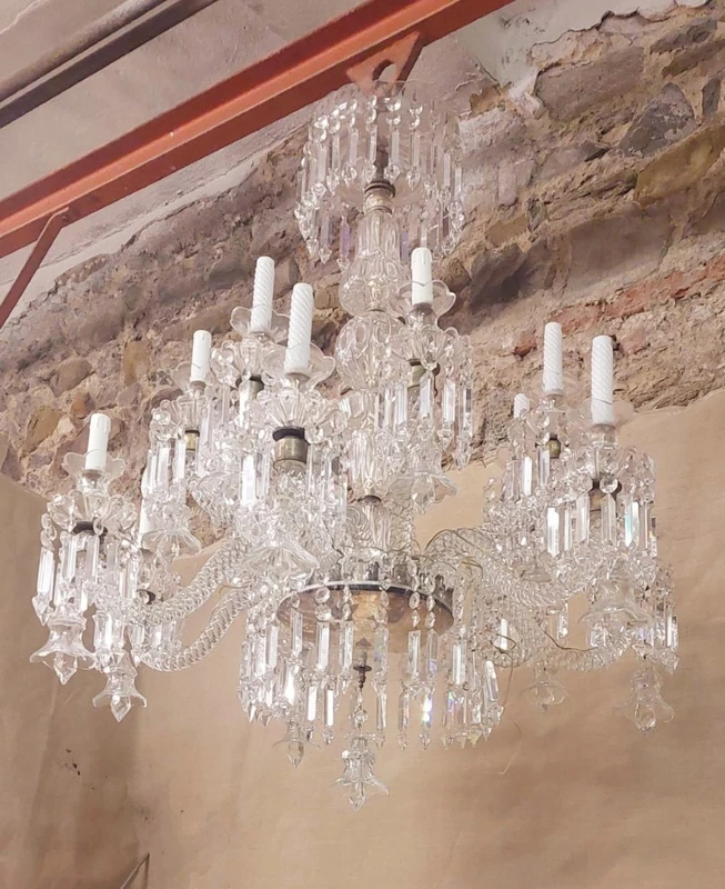 Large crystal chandelier France 1930s/'40s