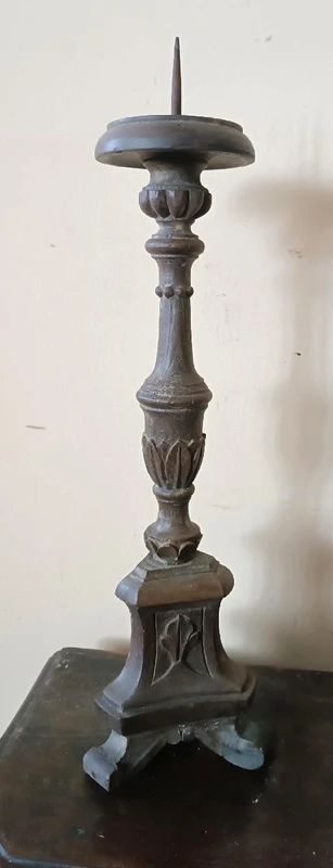 Pair of wooden candlesticks italy late 18th century