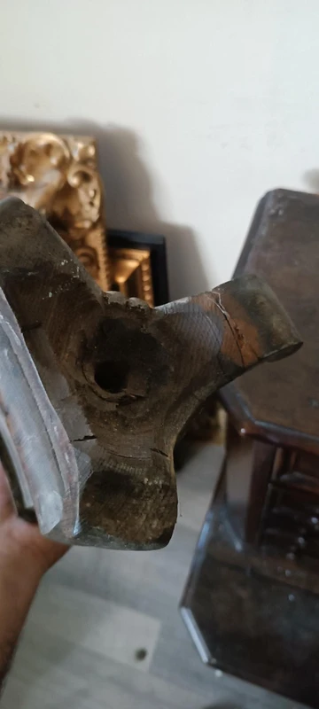 Pair of wooden candlesticks italy late 18th century