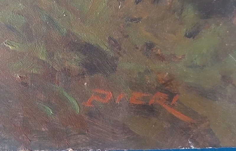 OIL PAINTING FRANCESCO MARIA PIERI , LABRONICO 1960S/70S