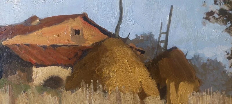 OIL PAINTING FRANCESCO MARIA PIERI , LABRONICO 1960S/70S