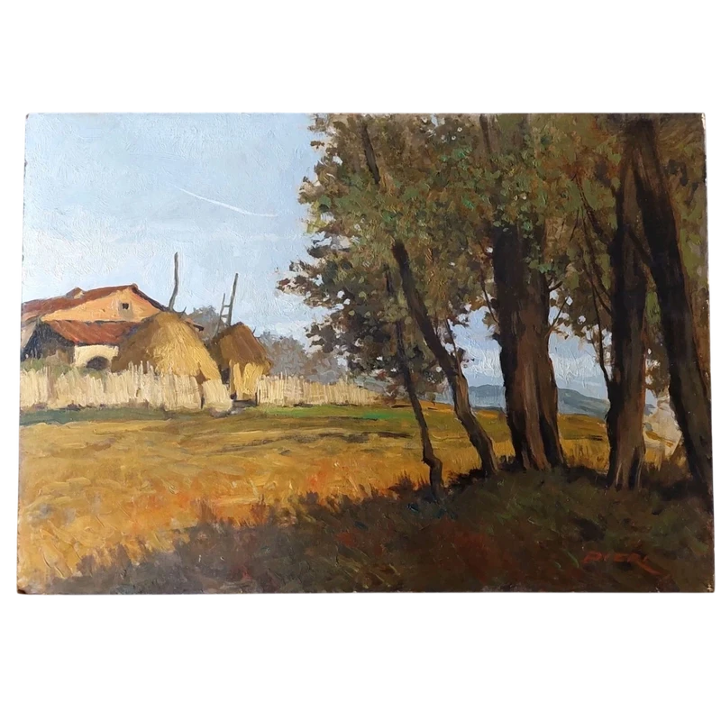 OIL PAINTING FRANCESCO MARIA PIERI , LABRONICO 1960S/70S